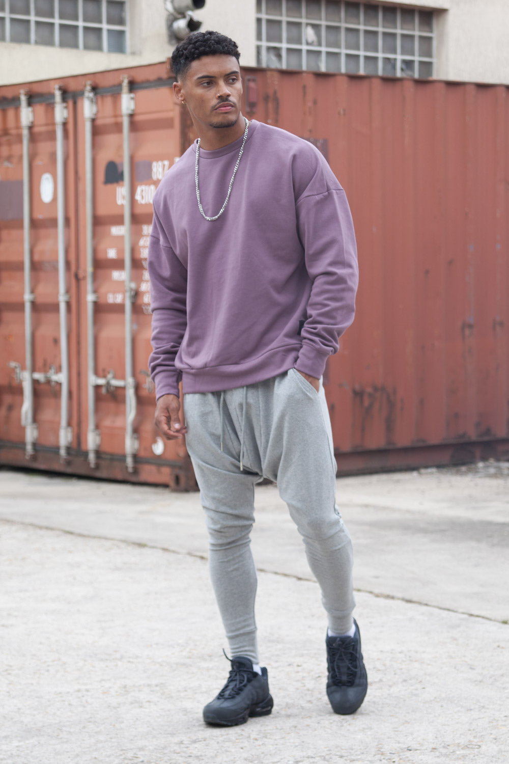 Sixth June - Sweat-shirt épaules tombantes violet