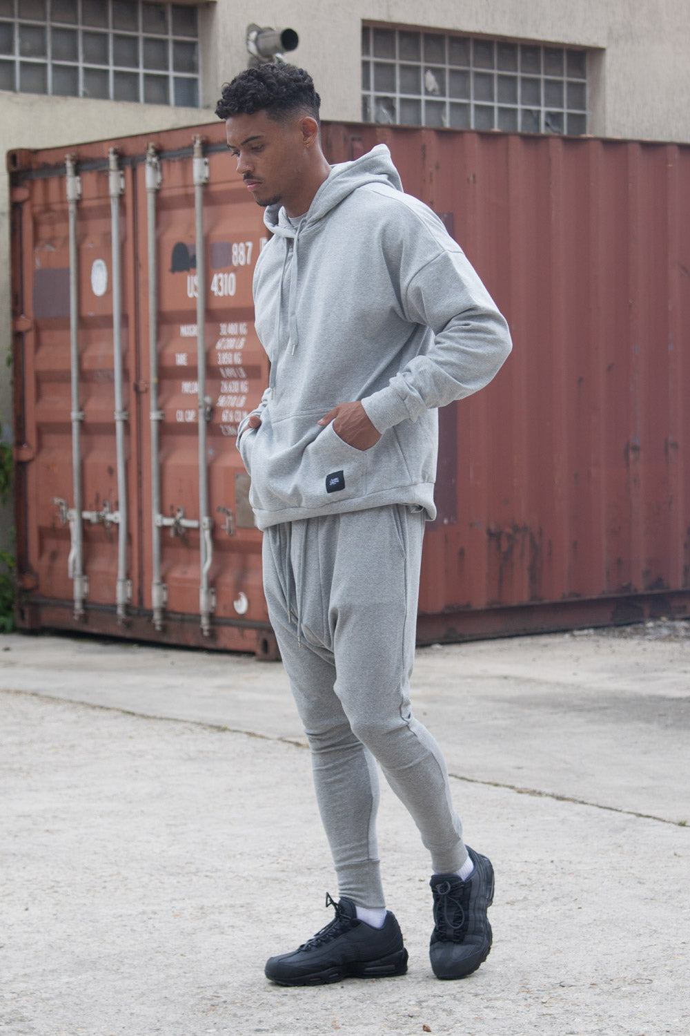 Sixth June - Sweat capuche épaules tombantes gris clair