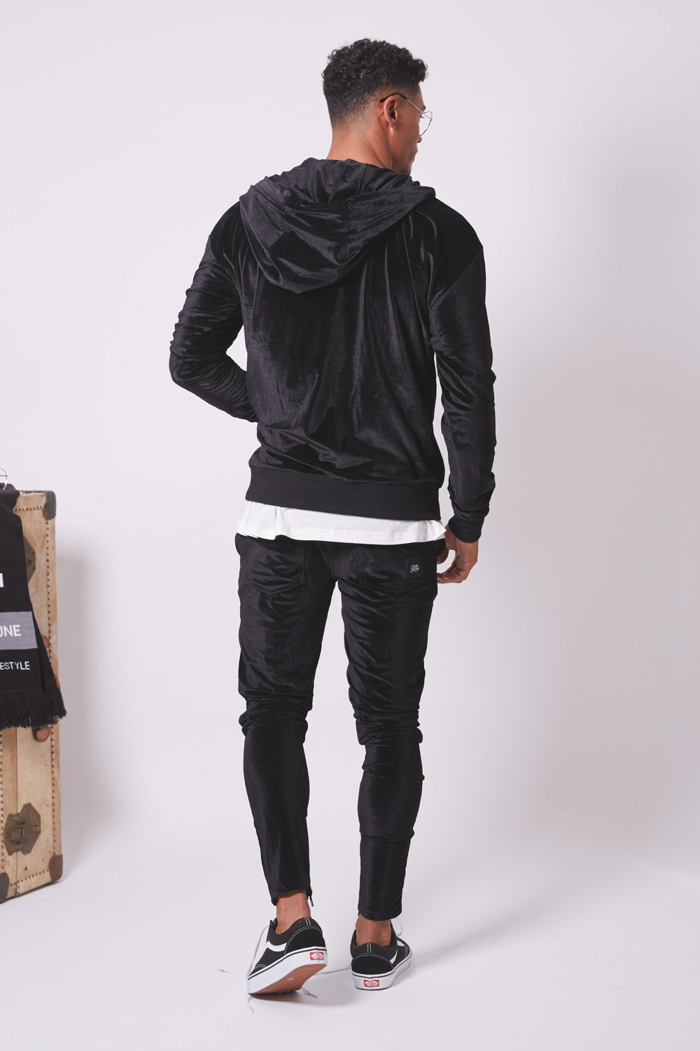 Sixth June - Sweat capuche velours noir