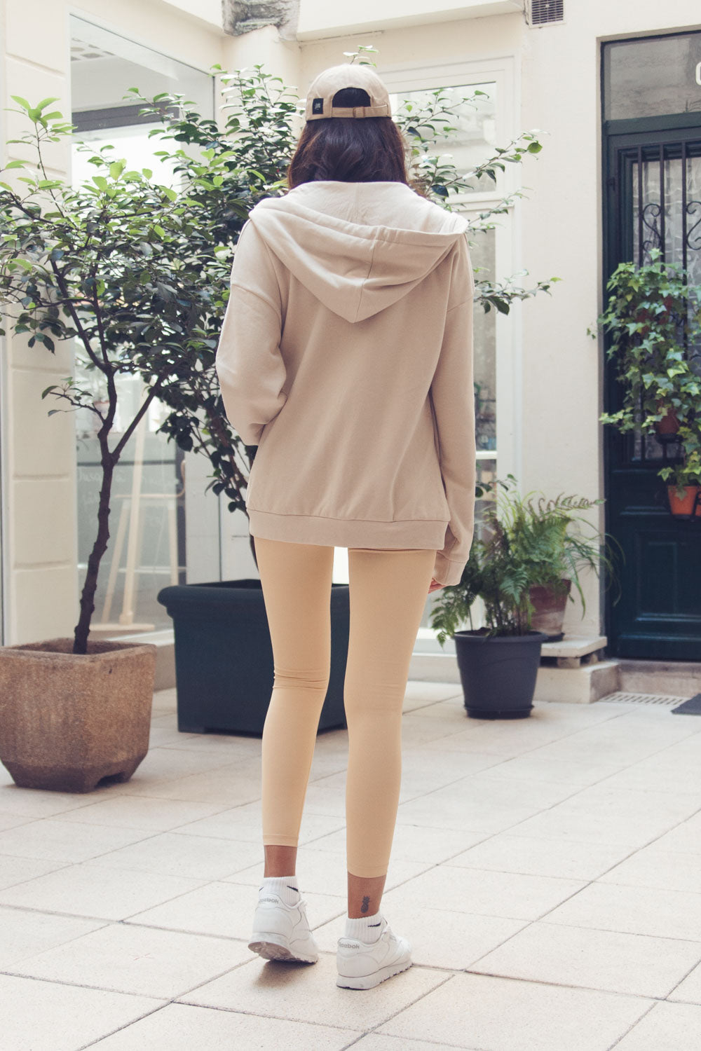 Sixth June - Sweat capuche large zippé beige