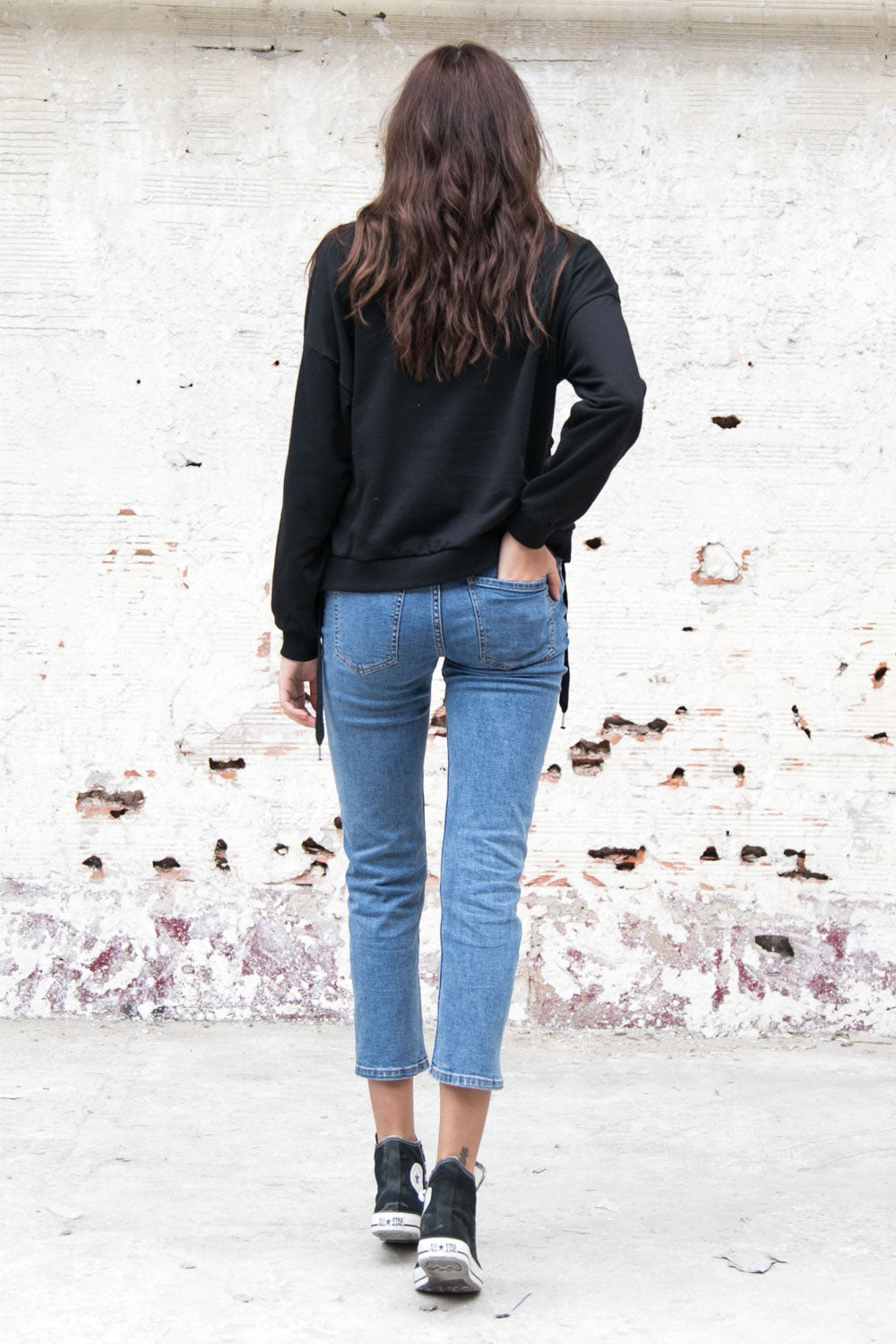 Sixth June - Sweat capuche lacage côté logo noir