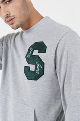 Sixth June - Sweat logo patch université Gris