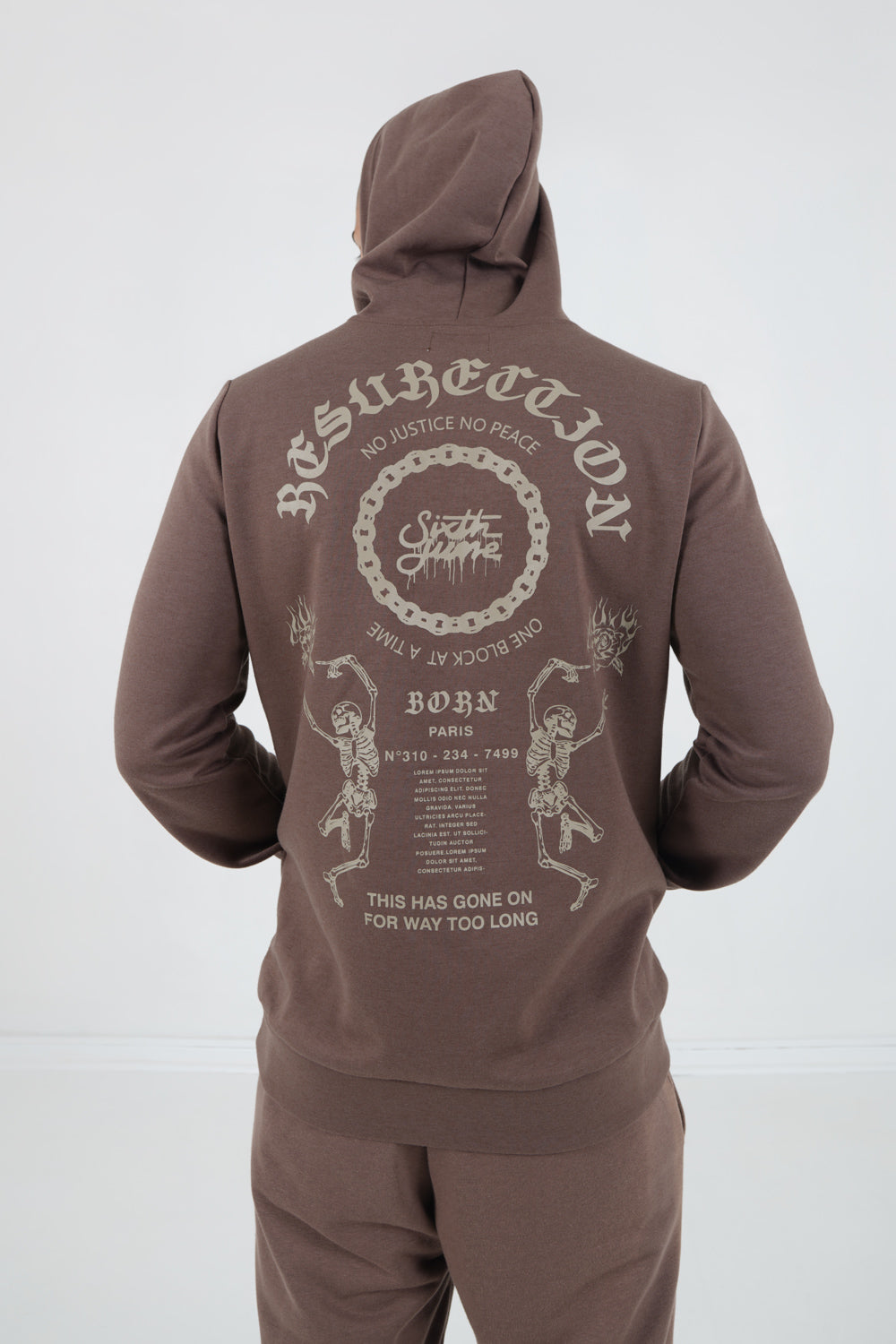 Sixth June - Sweat capuche résurrection Marron