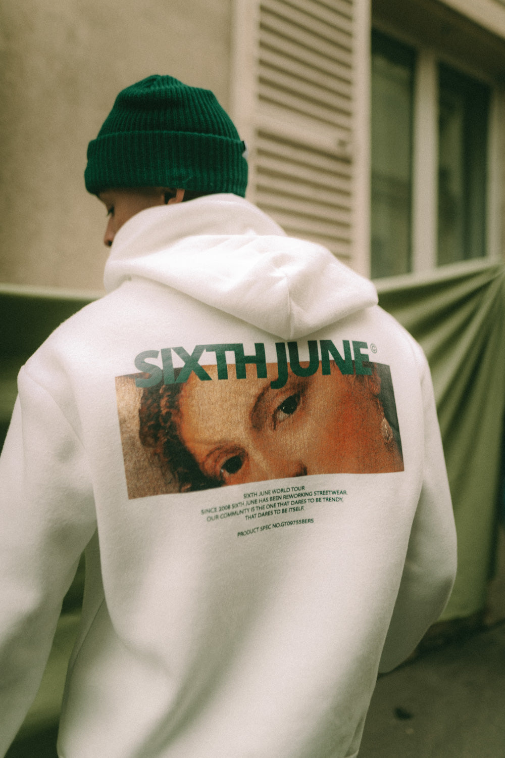 Sixth June - Sweatshirt capuche regard imprimé Blanc