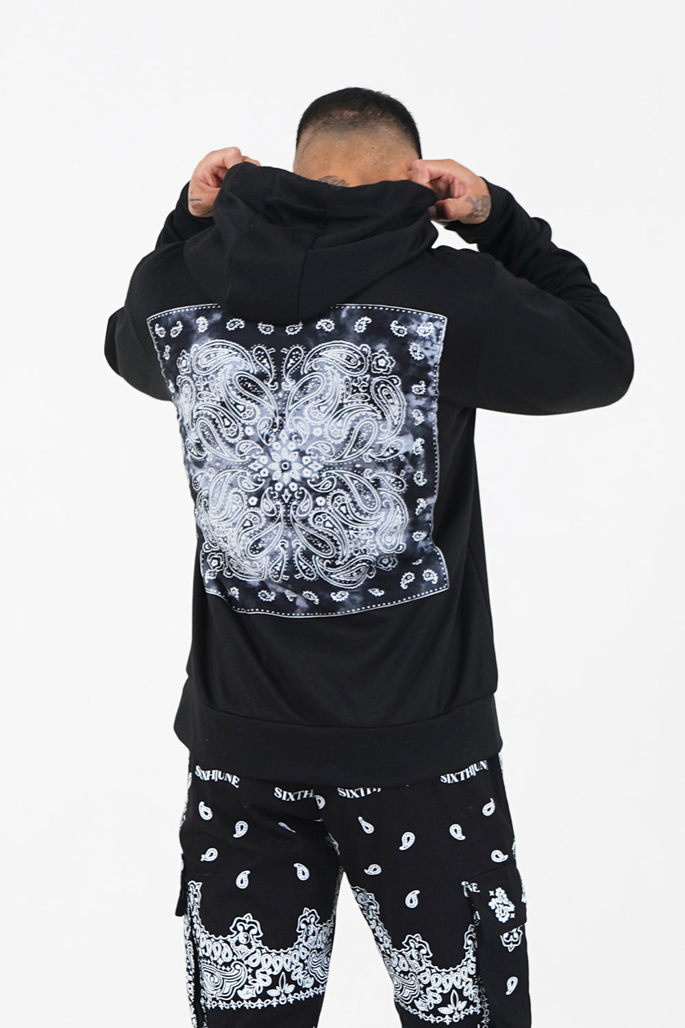 Sixth June - Sweat capuche bandana Noir