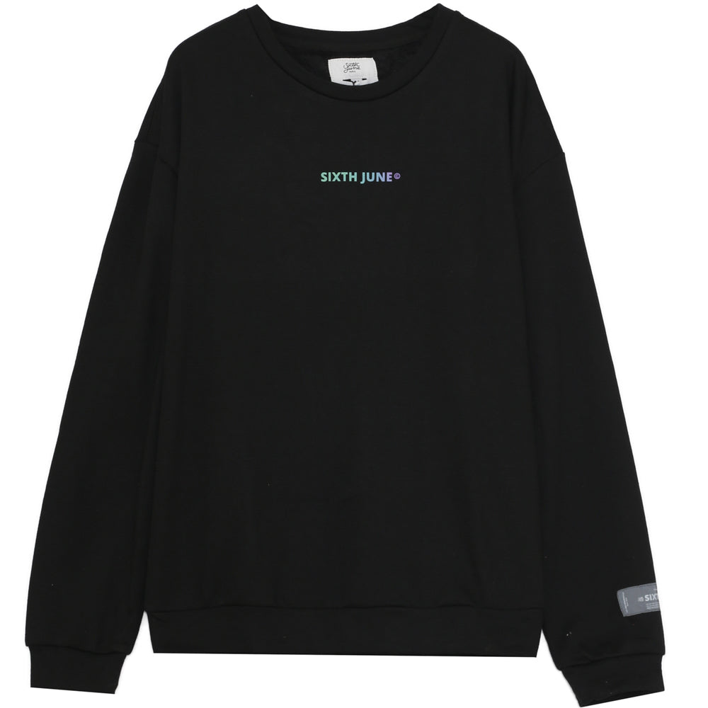 Sixth June - Sweat col rond logo noir