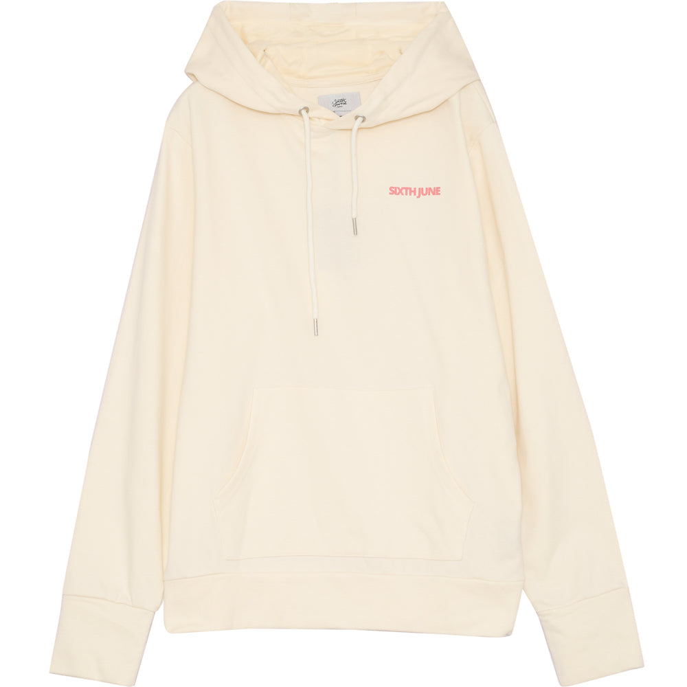 Sixth June - Sweat à capuche imprimé bande logo jaune clair