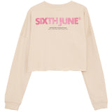 Sixth June - Sweat-shirt court imprimé logo beige