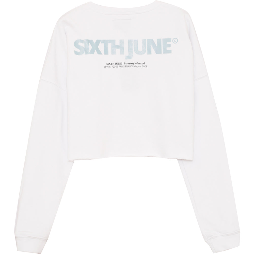 Sixth June - Sweatshirt court imprimé logo blanc