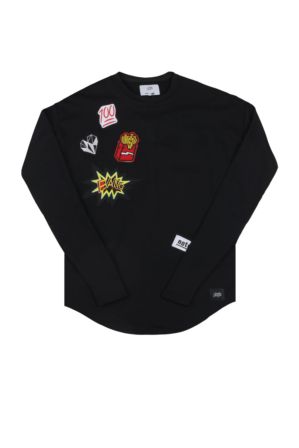 Sixth June - T-shirt patchs noir 1858C