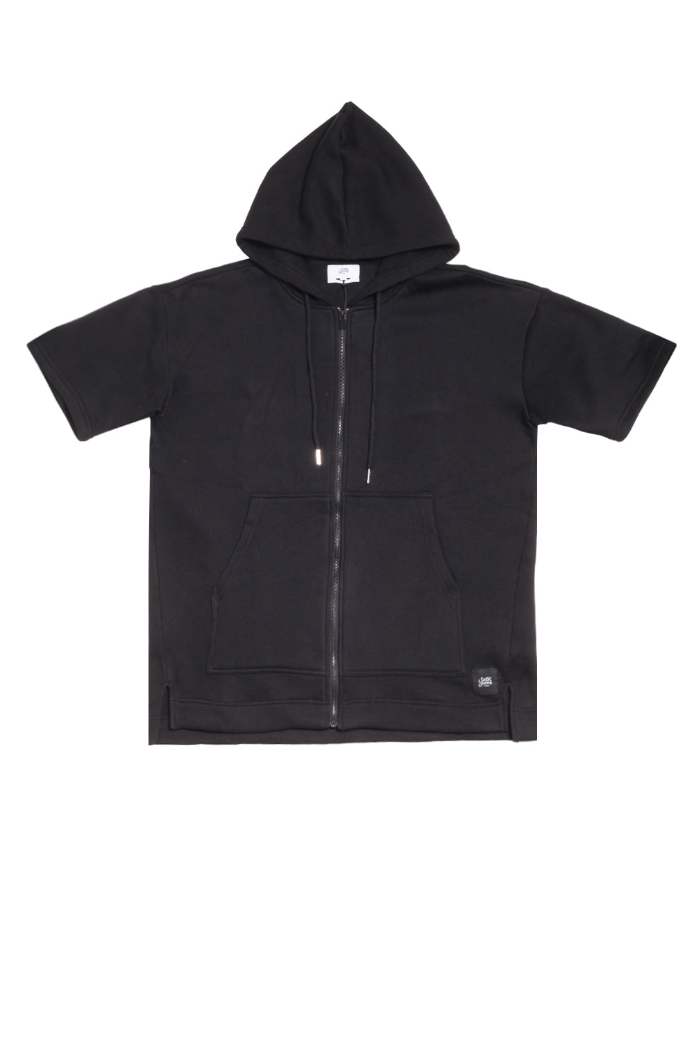 Sixth June - Sweat capuche zippé manches courtes noir M2255CJA