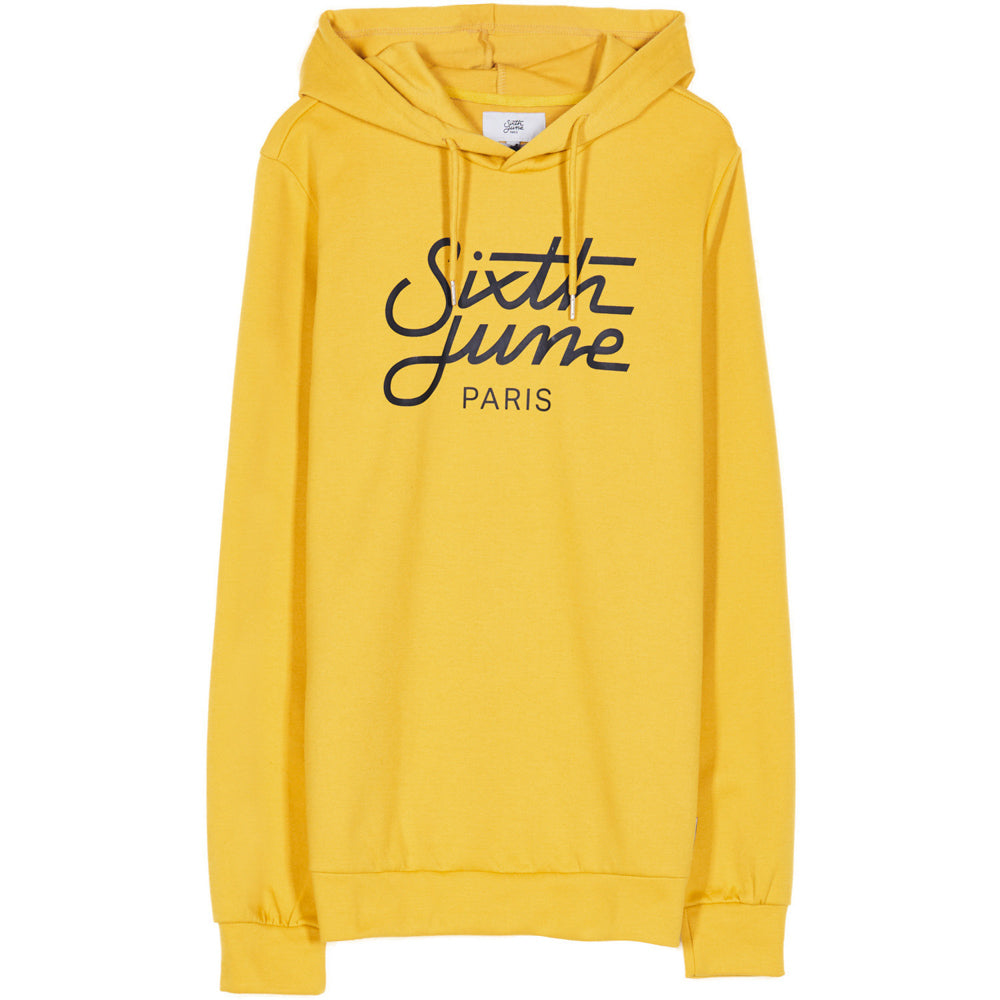 Sixth June - Sweat capuche grand logo jaune