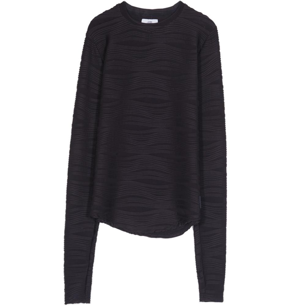 Waves Relief T-Shirt Black