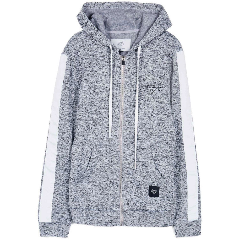 Sixth June - Sweat capuche bandes chiné