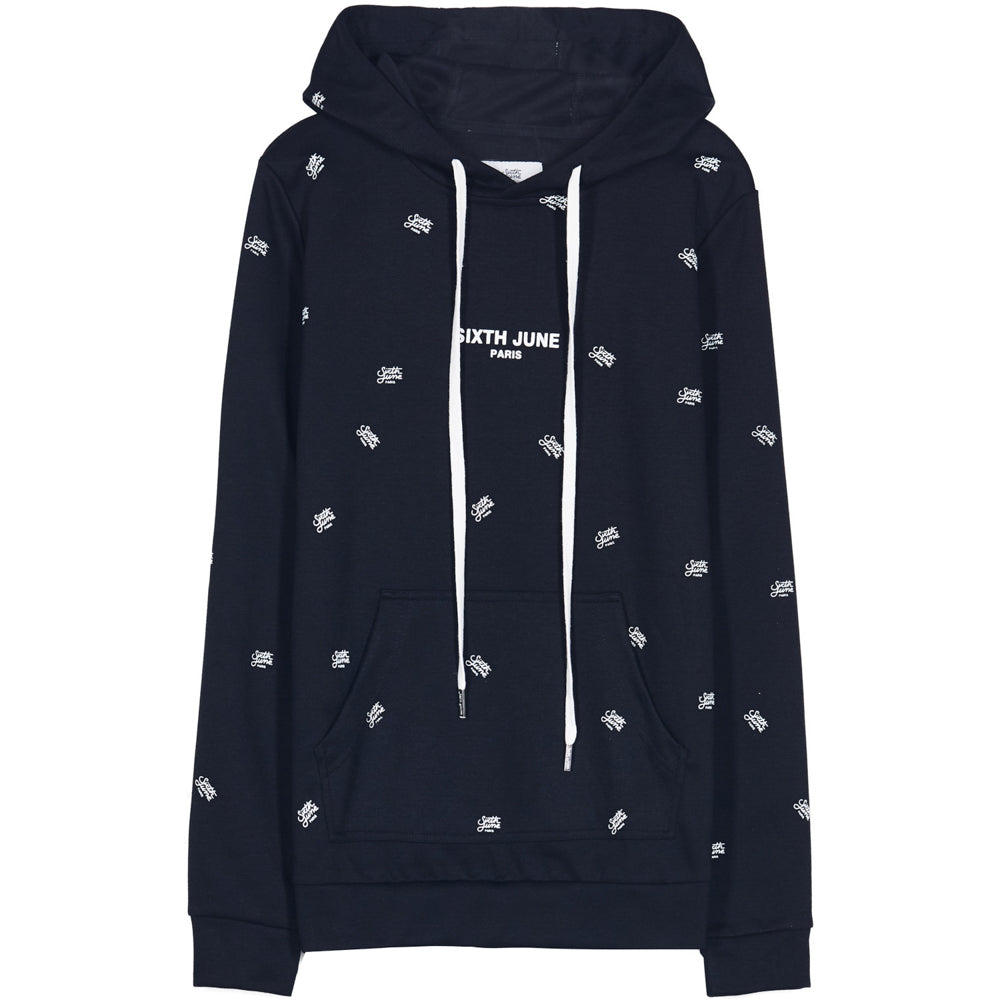 Sixth June - Sweat capuche logomania noir