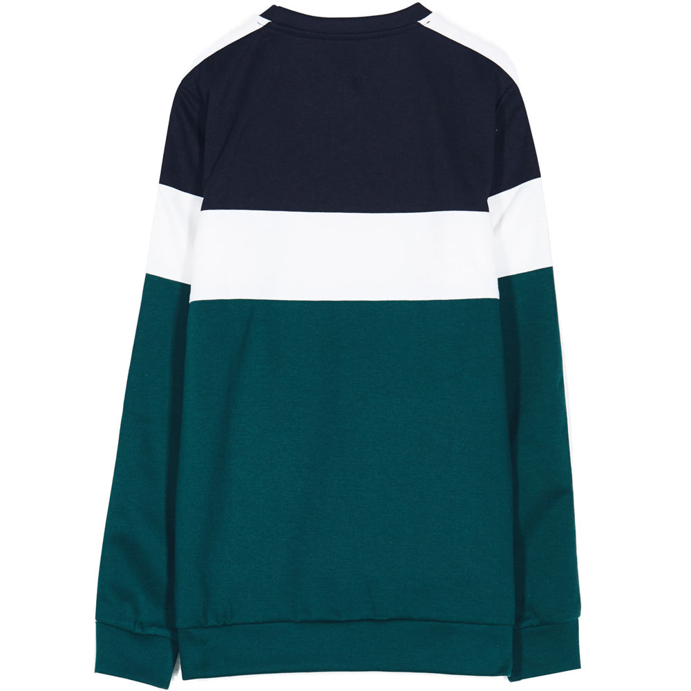 Sixth June - Sweat tricolore logo vert noir blanc