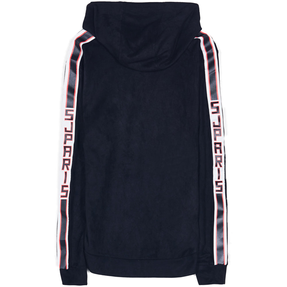 Sixth June - Sweat capuche suédine bandes texte noir