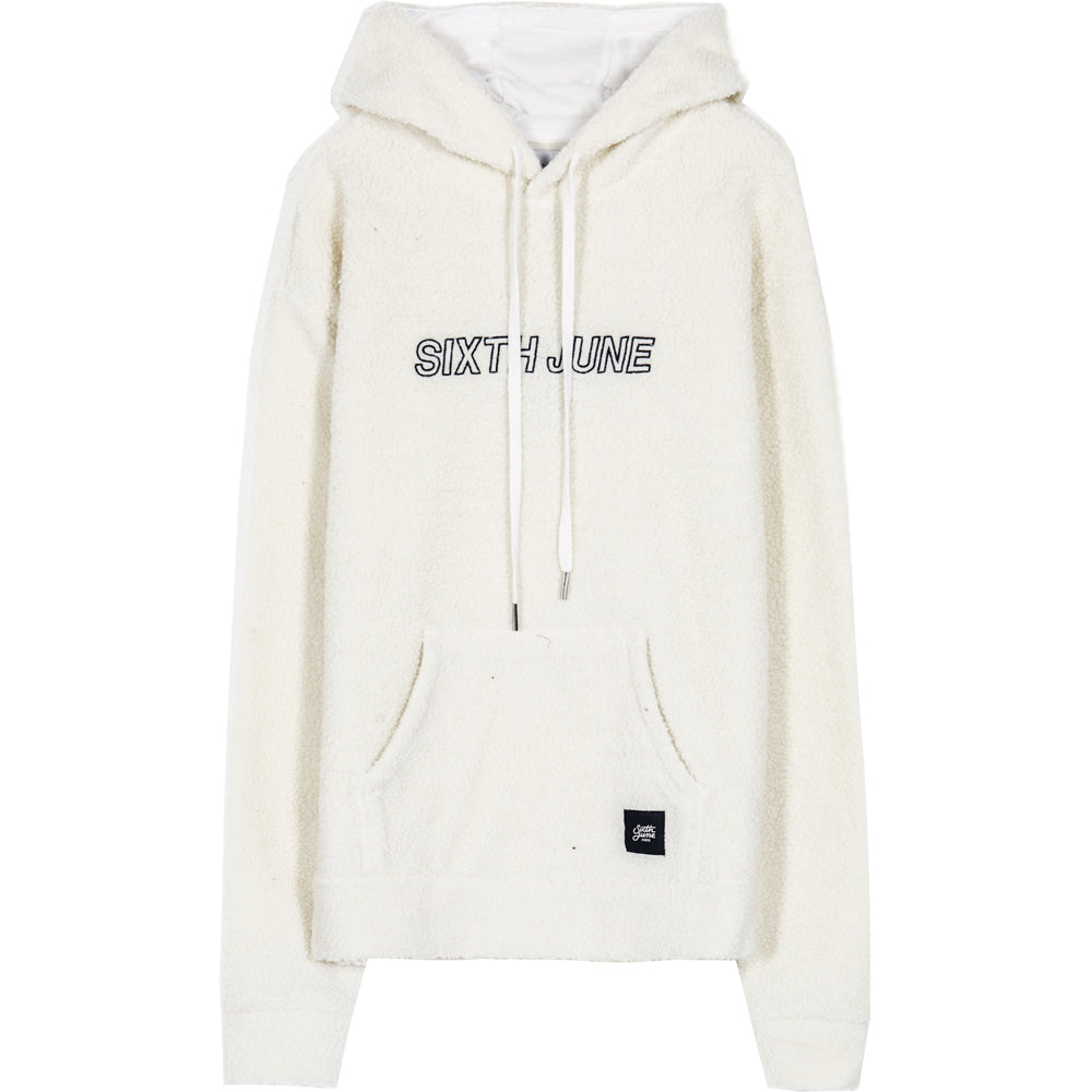 Sixth June - Sweat capuche oversize fourrure beige