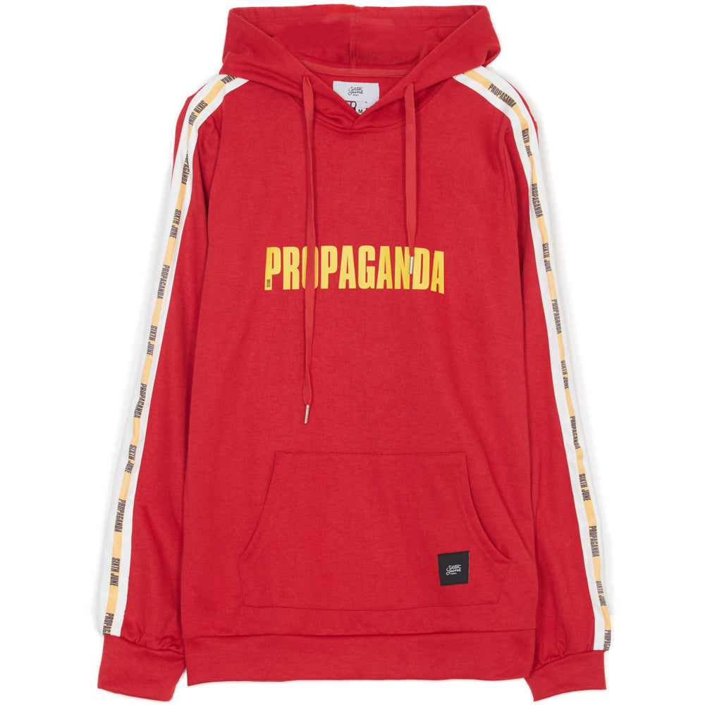 Sixth June - Sweat capuche Propaganda bandes rouge