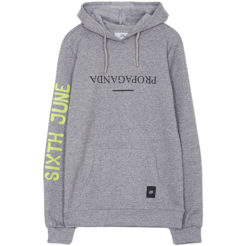 Sixth June - Sweat capuche Propaganda fluo gris