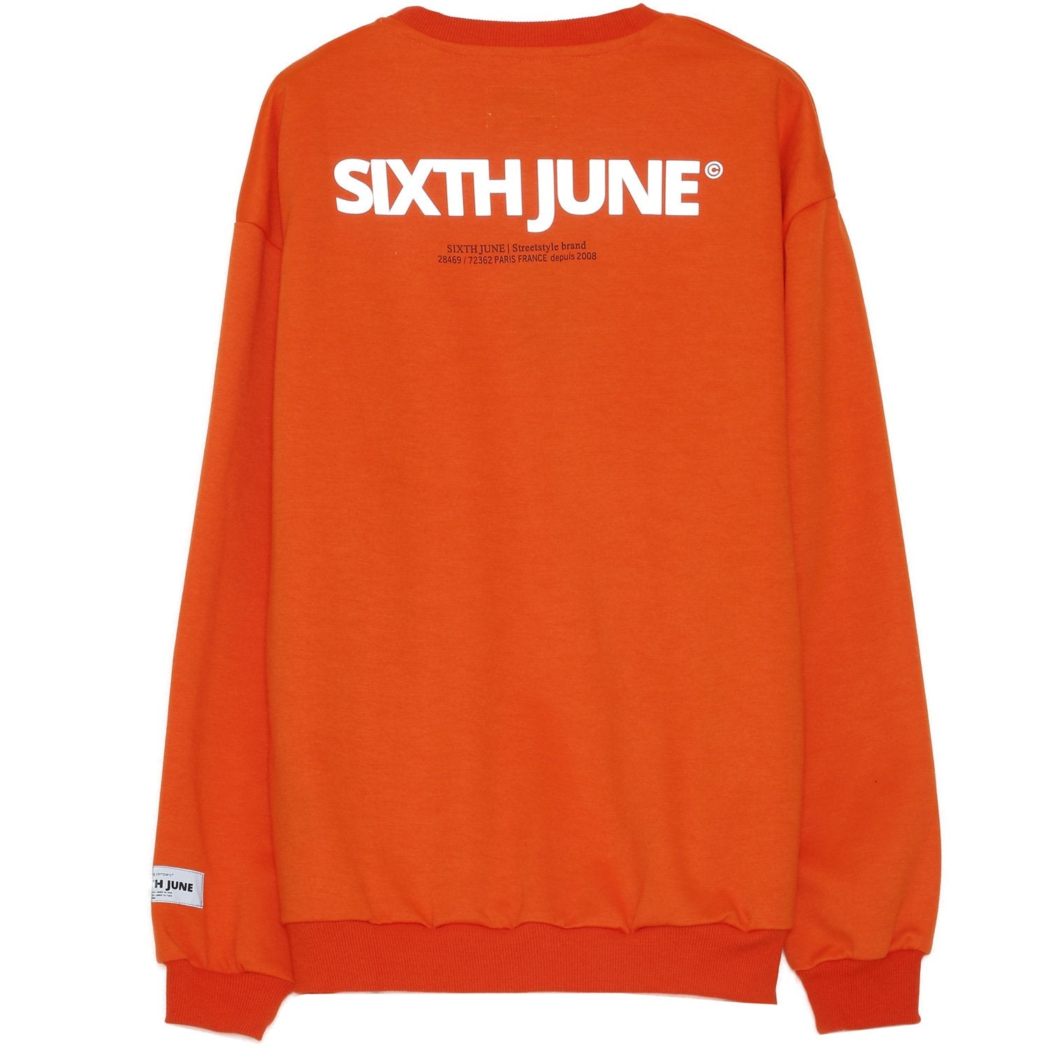 Sixth June - Sweat réfléchissant patch logo orange