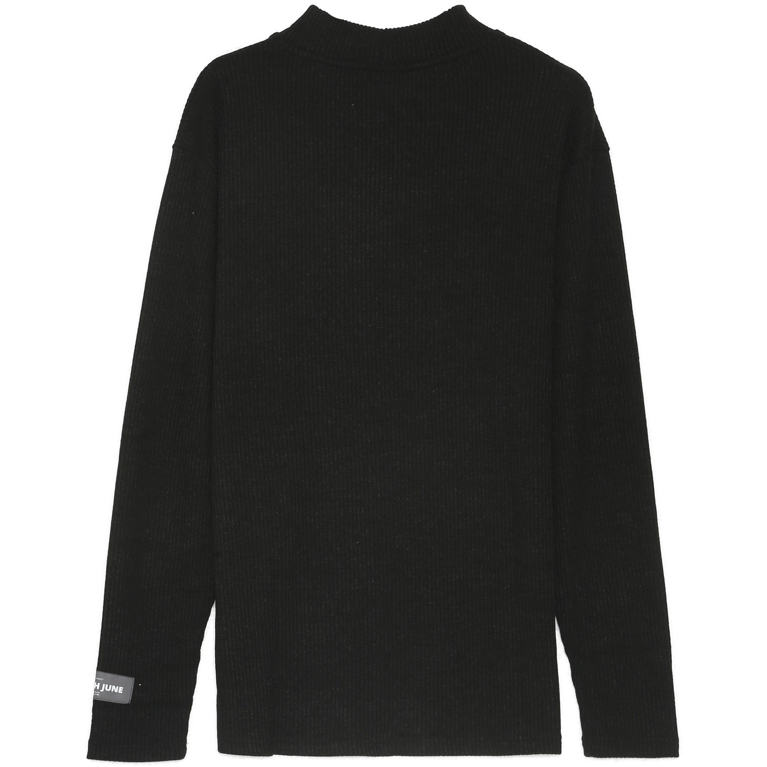 Sixth June - T-shirt col montant côtelé noir