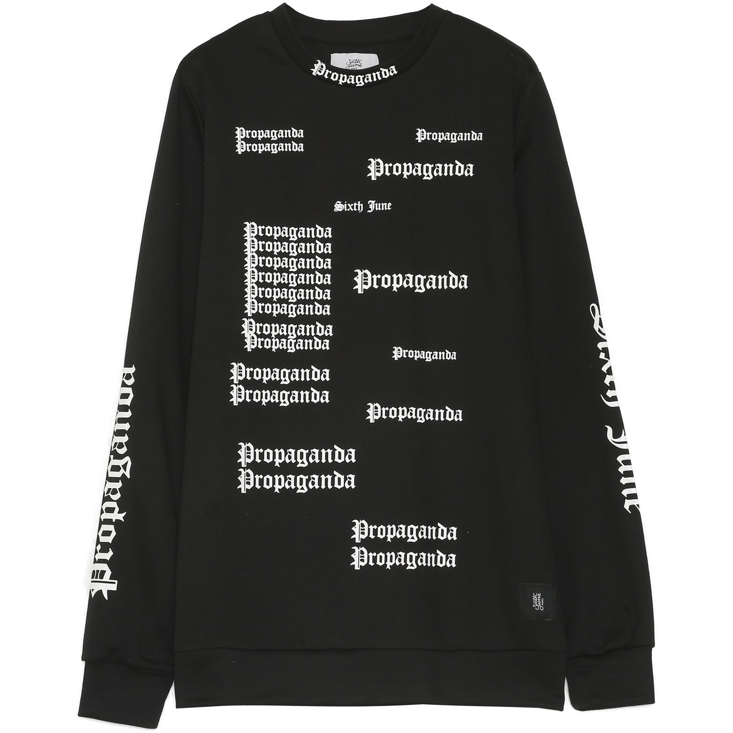 Sixth June - Sweat imprimé propaganda gothic noir