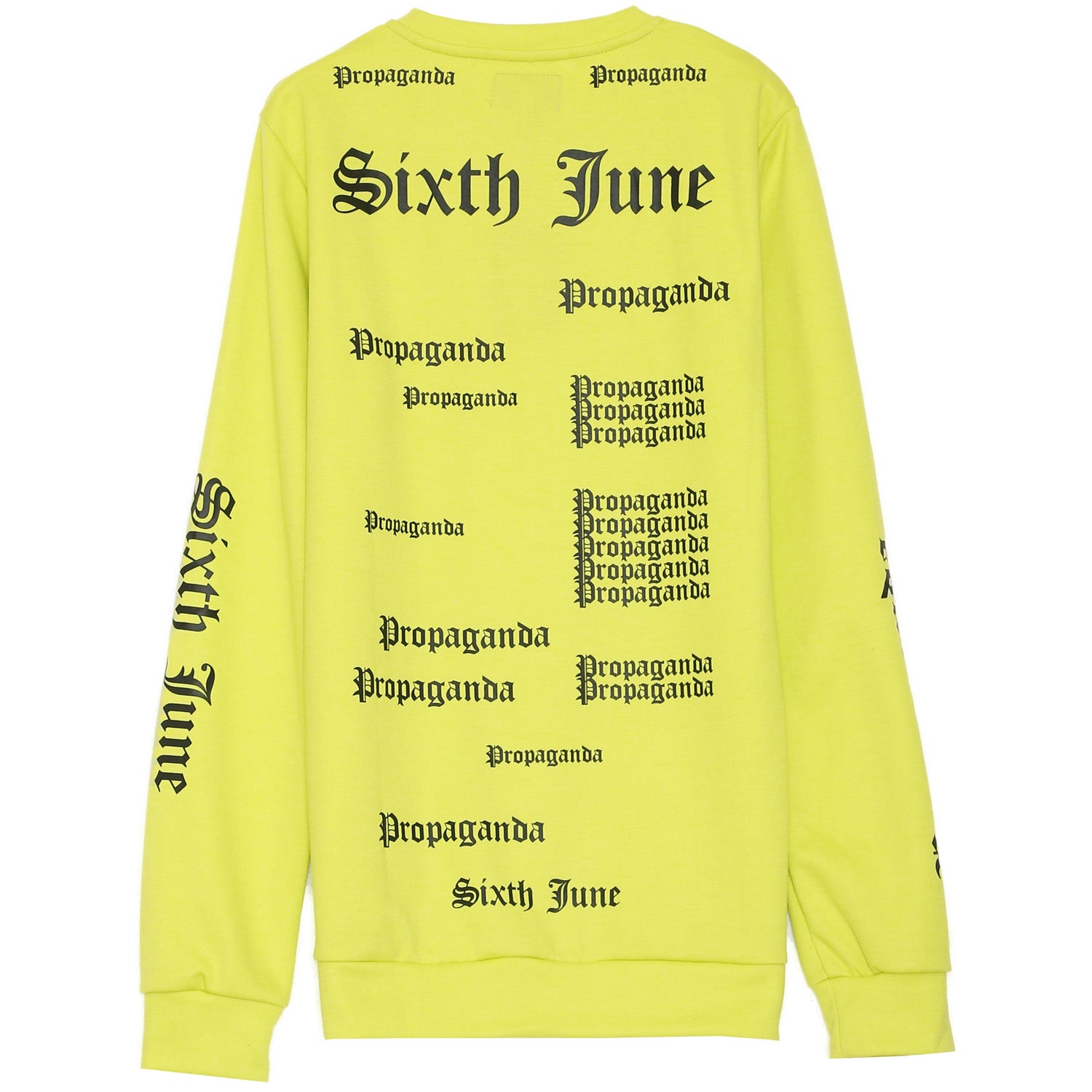 Sixth June - Sweat imprimé propaganda gothic jaune