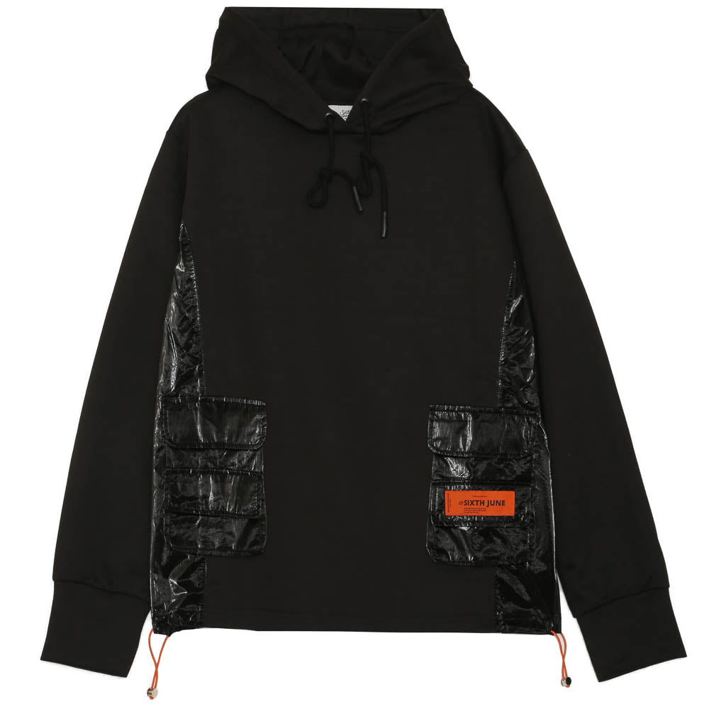 Sixth June - Sweat multi-poches brillantes noir
