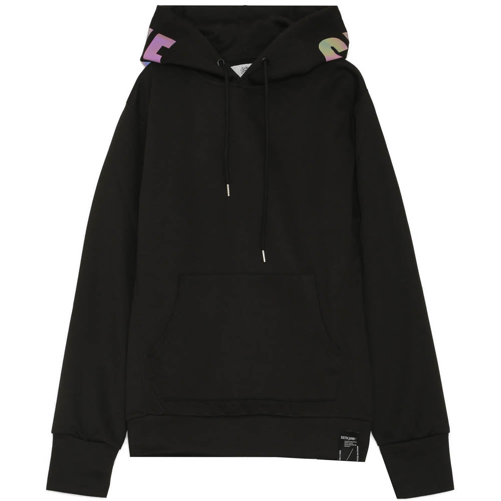 Sixth June - Sweat imprimé pétrole réfléchissant noir