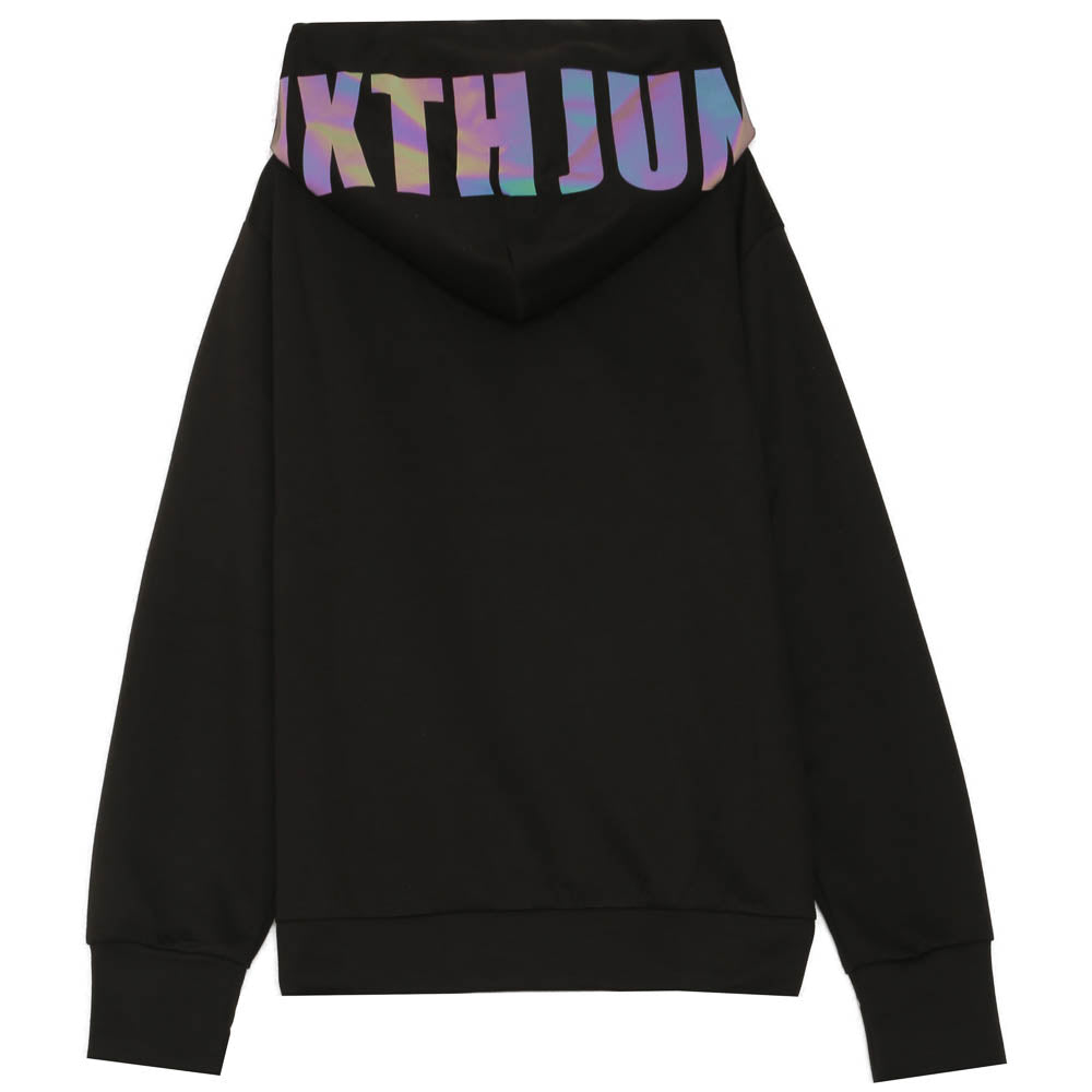 Sixth June - Sweat imprimé pétrole réfléchissant noir