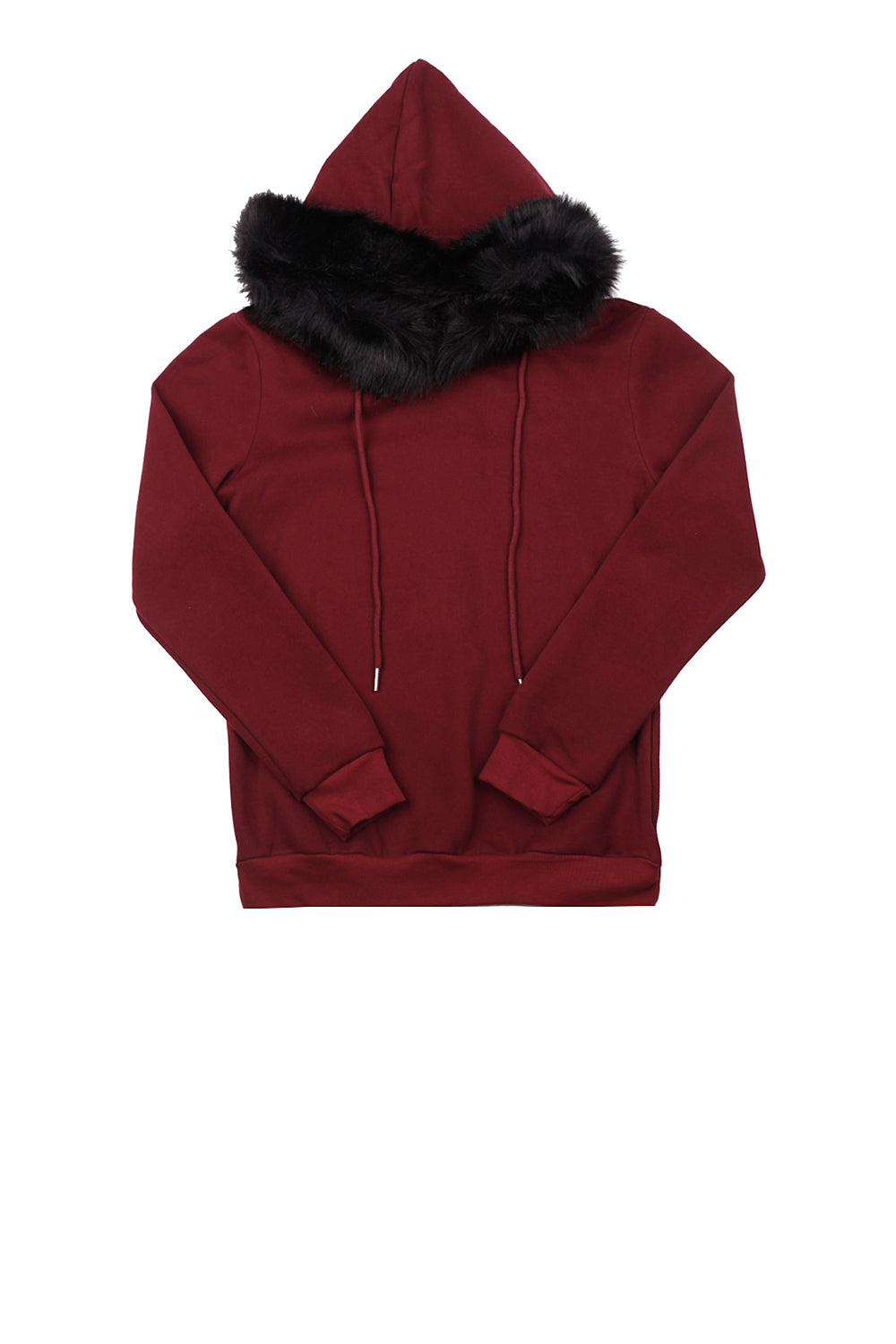 Sixth June - Sweat capuche fourrure Femme bordeaux 2165C