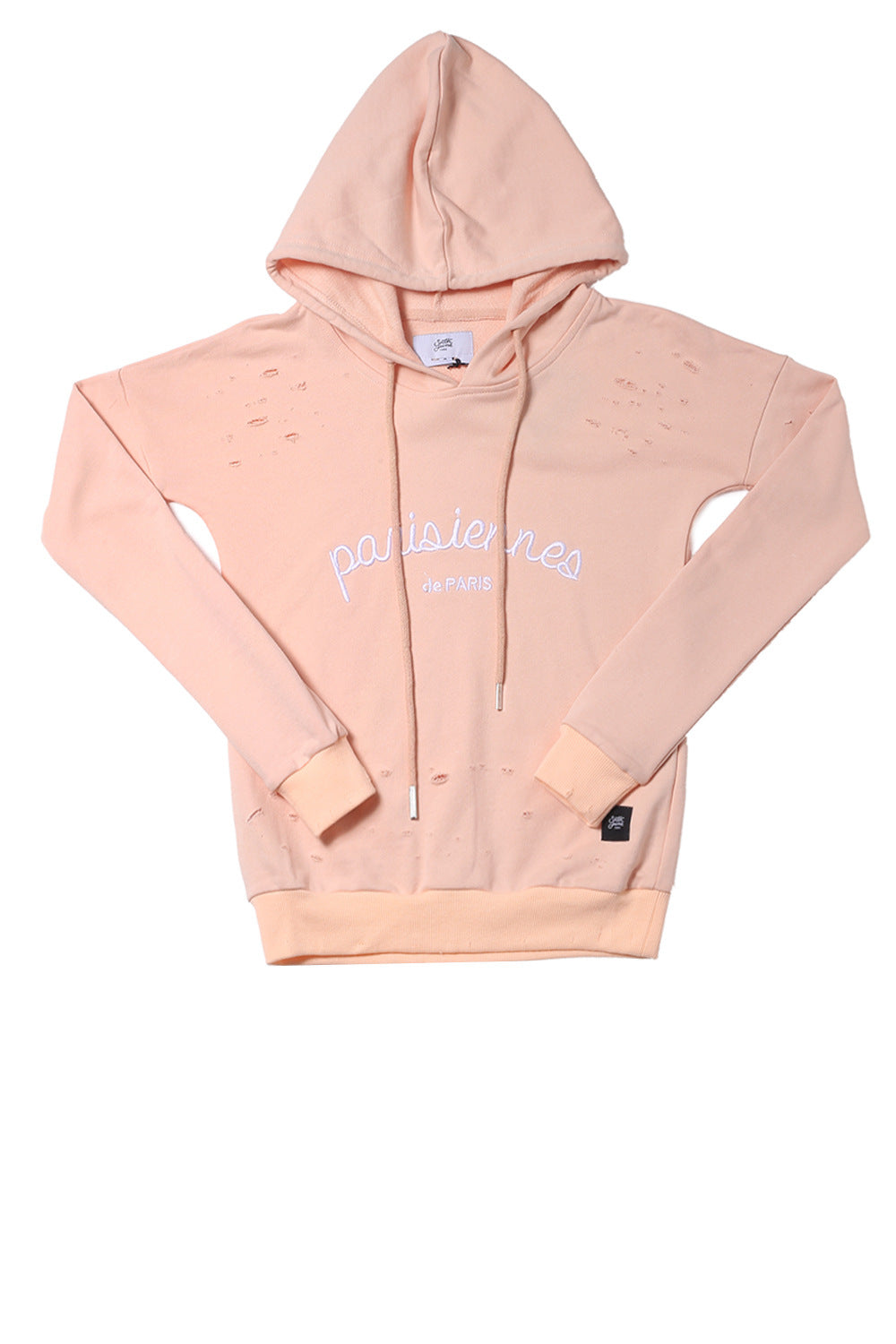 Sixth June - Sweat-shirt Parisiennes destroy rose W2367CS