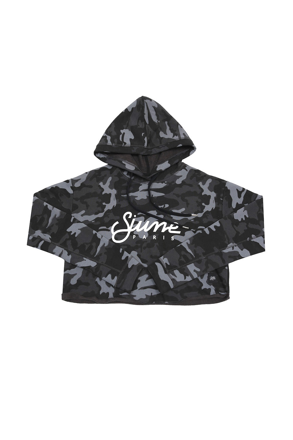 Sixth June - Sweat capuche court camouflage Sport noir W2385VSW