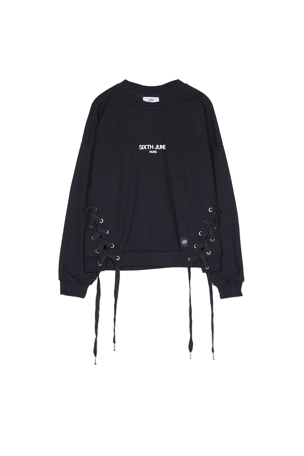Sixth June - Sweat capuche lacage côté logo noir