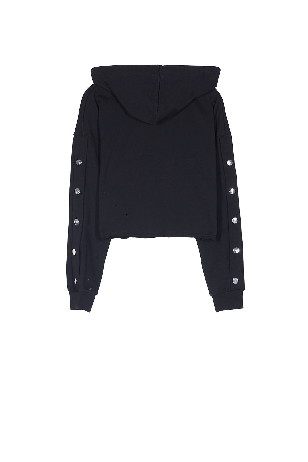 Sixth June - Sweat crop top boutons noir