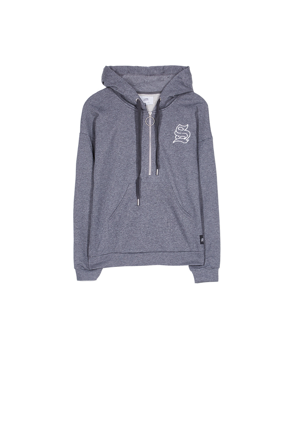 Sixth June - Sweat capuche logo gothique Sixth June gris foncé