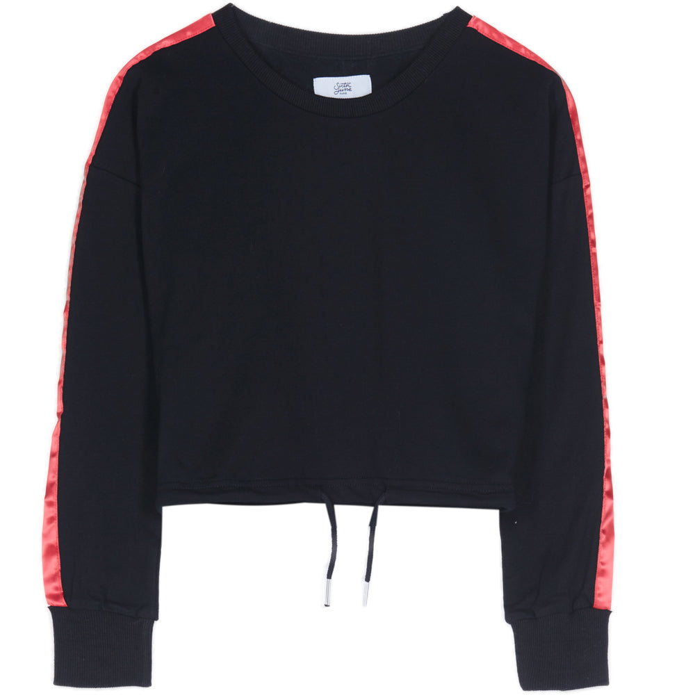 Sixth June - Pull bandes bicolores noir