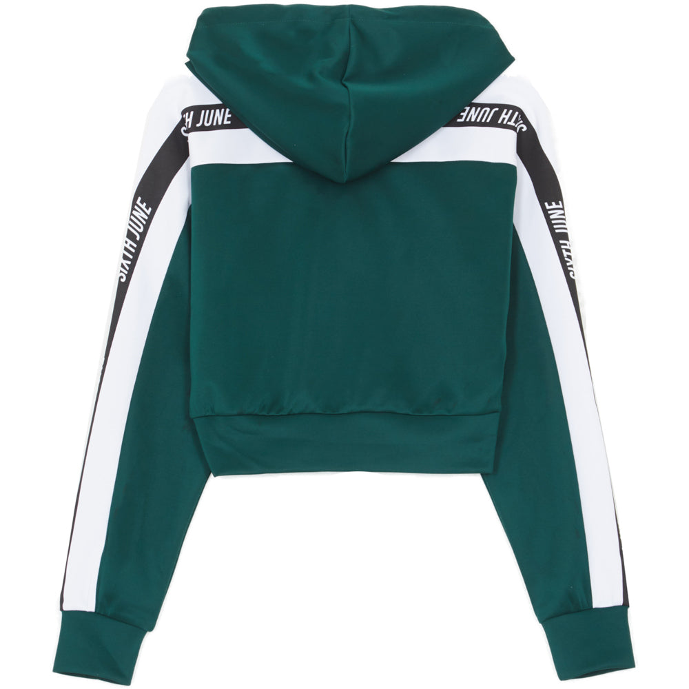 Sixth June - Sweatshirt court bandes logo vert