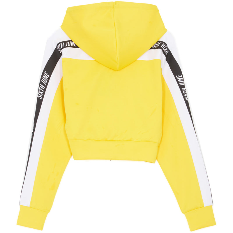 Sixth June - Sweatshirt court bandes logo jaune