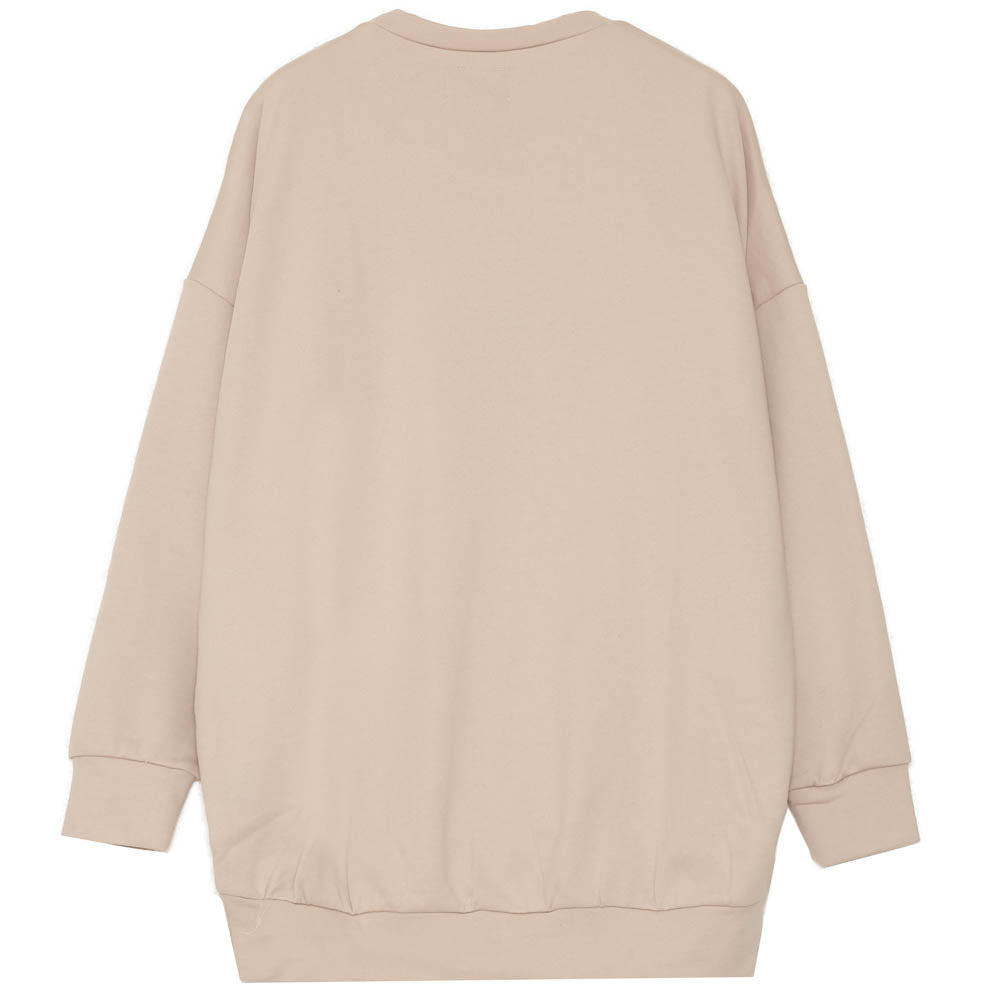 Sixth June - Sweat oversize imprimé océan beige