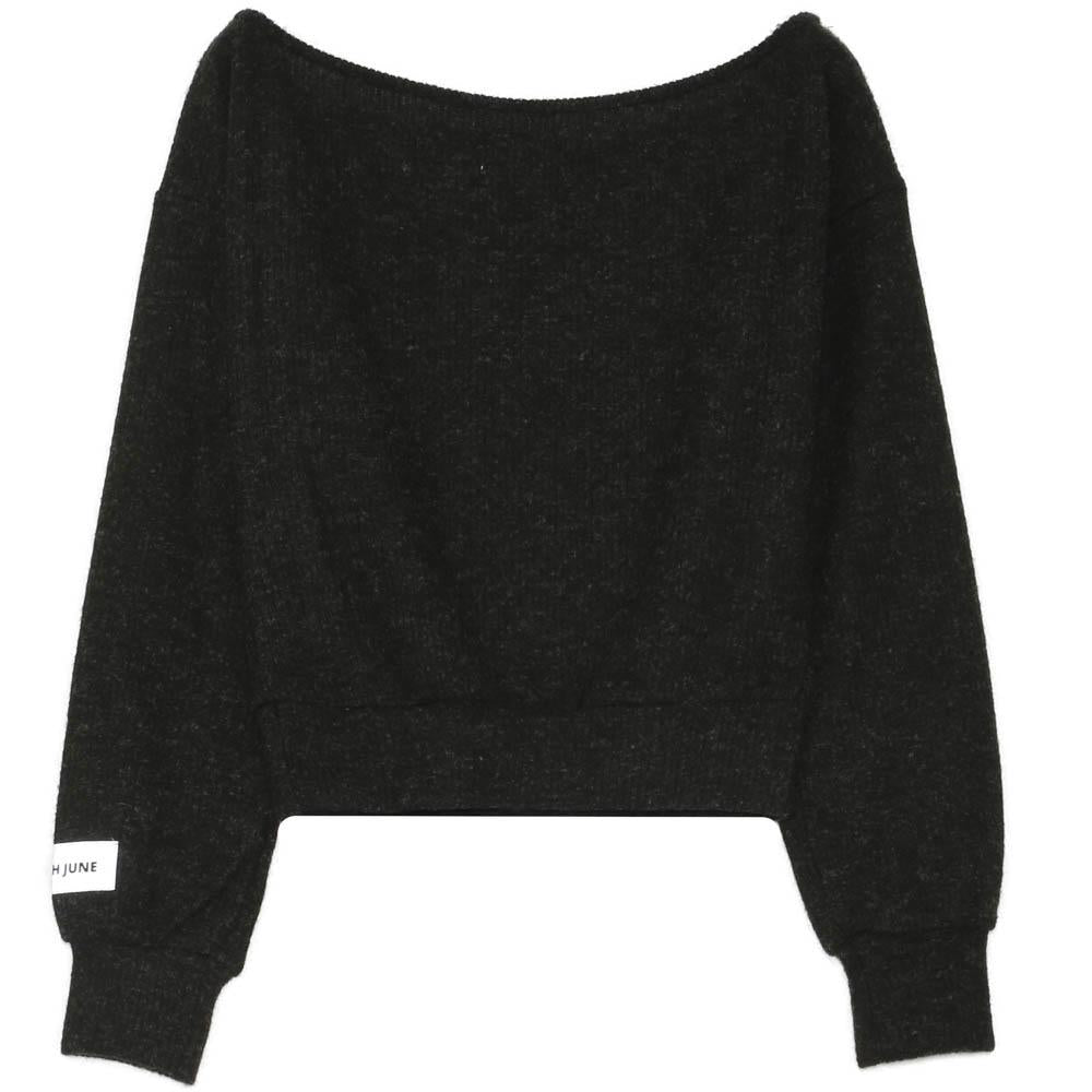 PATCH logo cropped sweatshirt