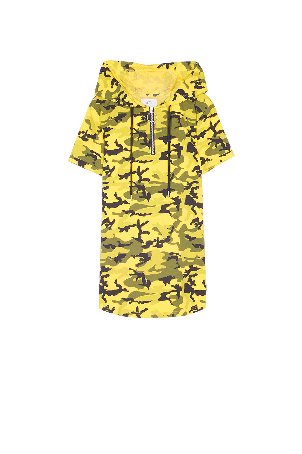 Sixth June - T-shirt camouflage capuche zips jaune