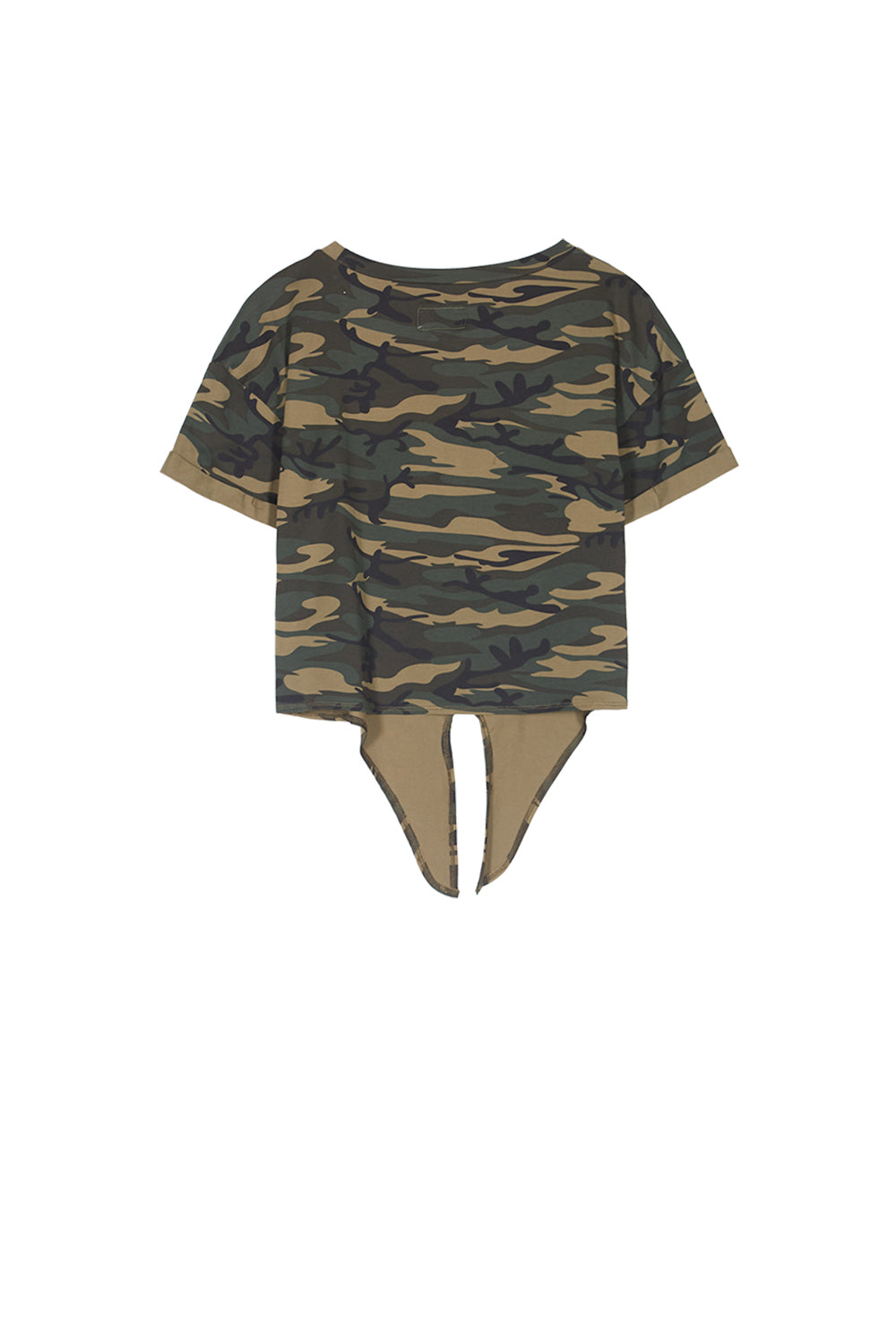 Sixth June - T-shirt à nouer vert camouflage