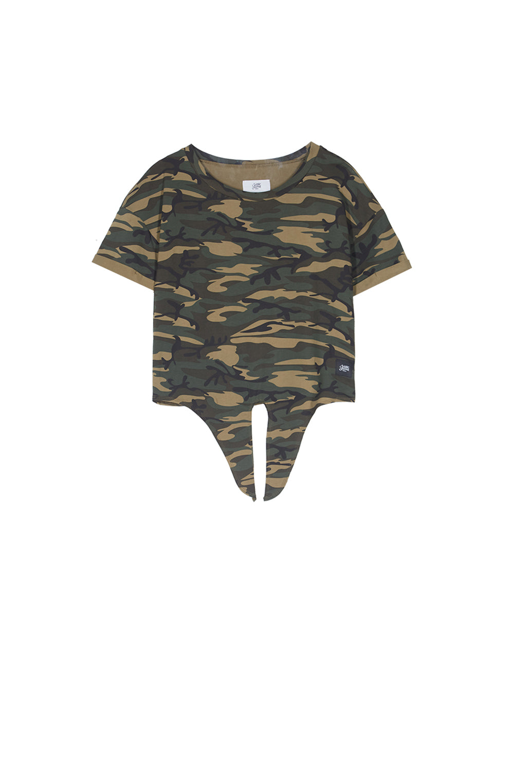 Sixth June - T-shirt à nouer vert camouflage