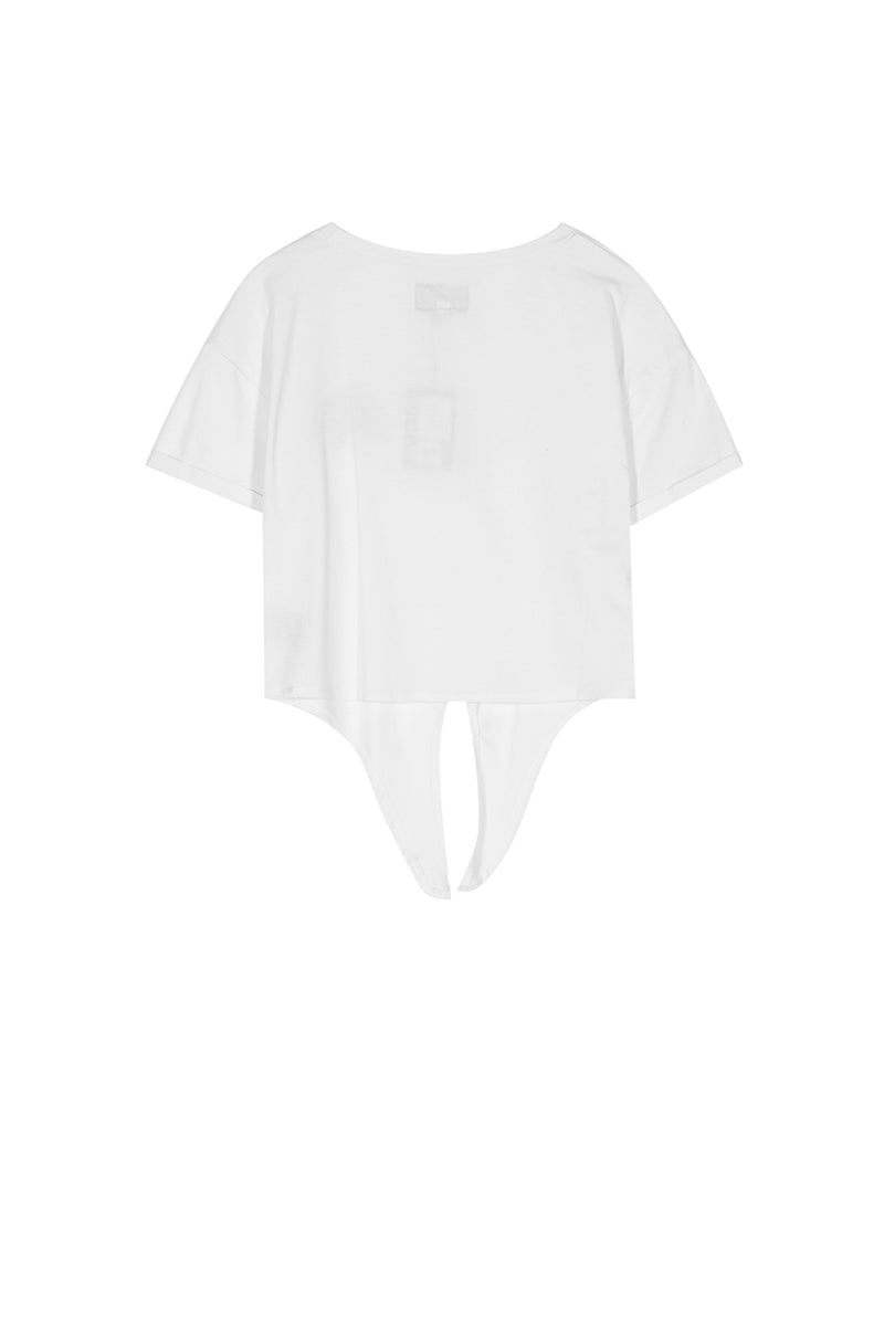 Sixth June - T-shirt patch poitrine à nouer blanc