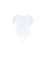 Sixth June - T-shirt noeud Girl squad blanc
