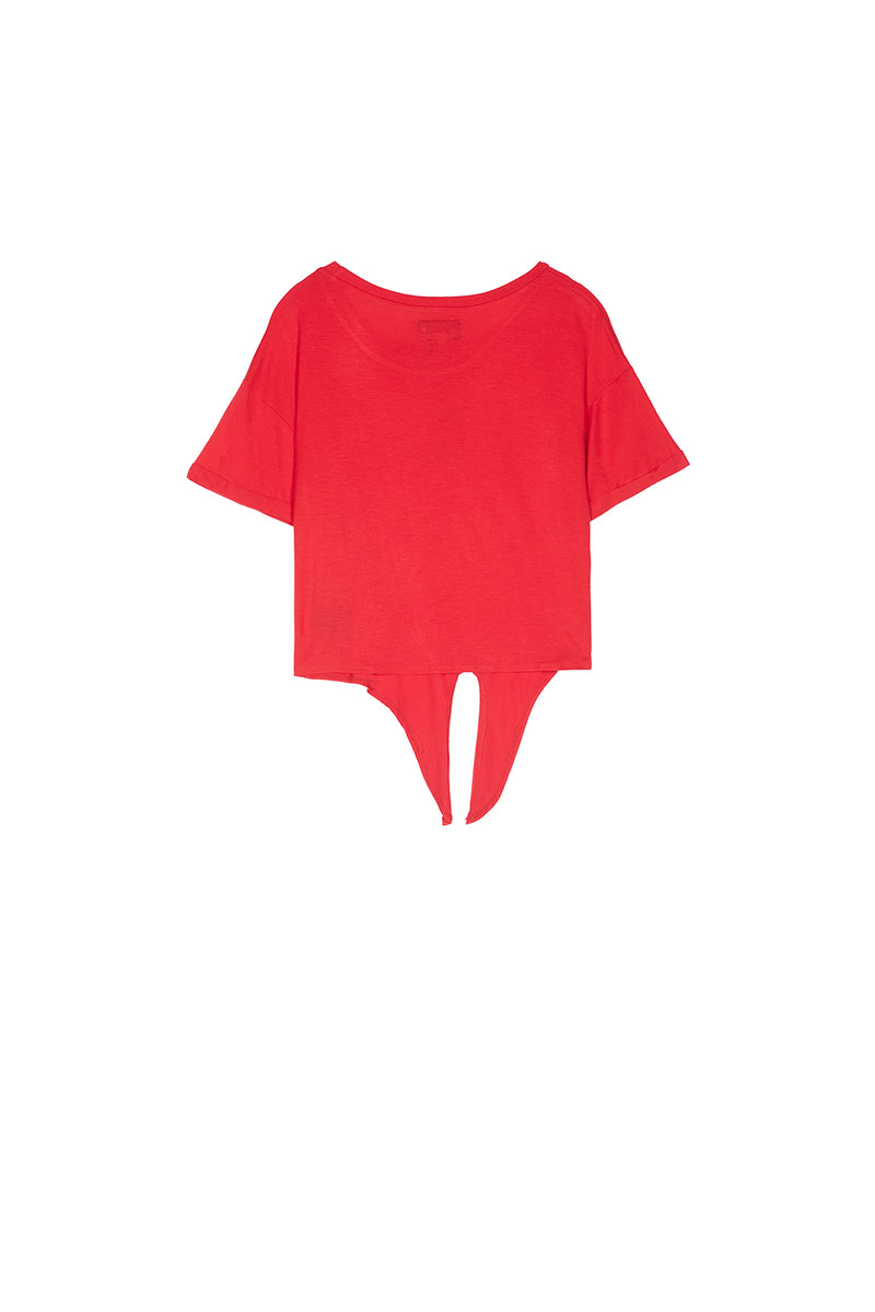 Sixth June - T-shirt crop top noeud rouge