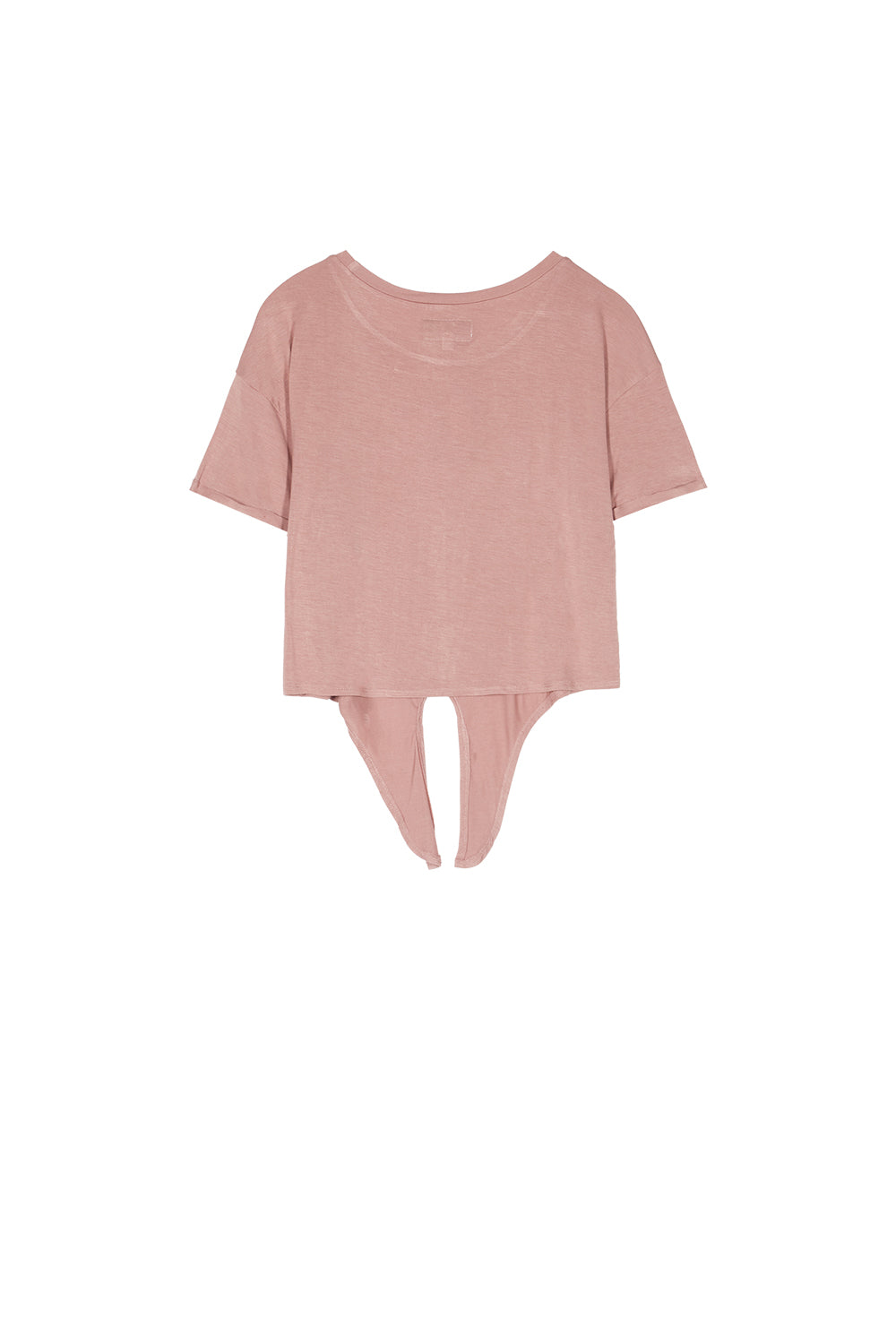 Sixth June - T-shirt crop top noeud beige