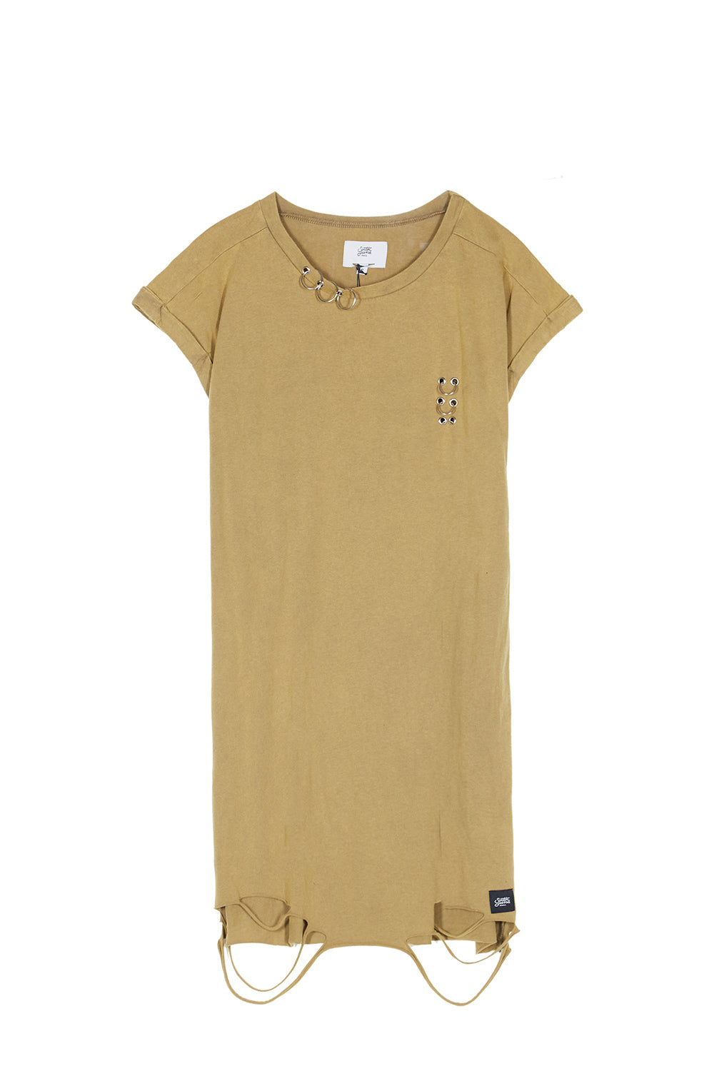 Sixth June - Robe t-shirt anneaux destroy kaki